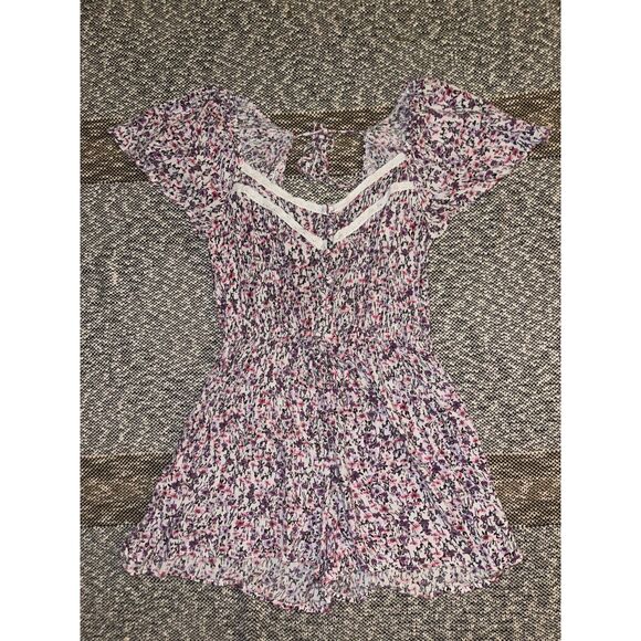 Floral Romper w Lace Detail - S - Picture 5 of 5